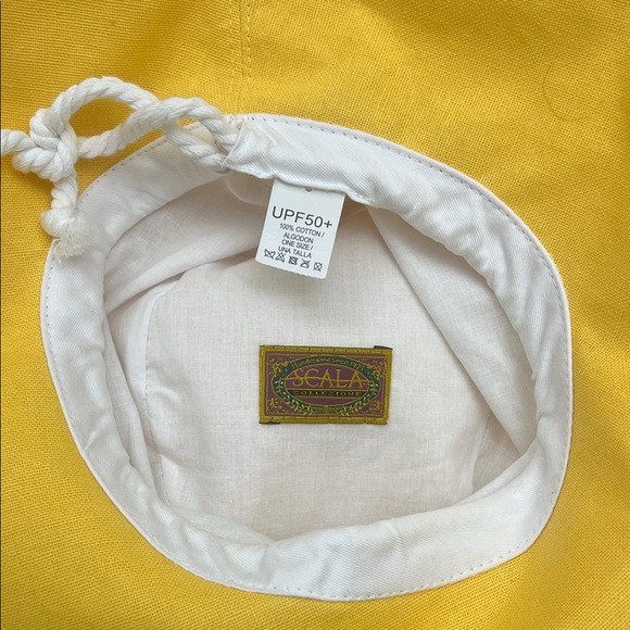 💛 Scala “Sunny Days”Yellow SPF50 Adjustable Hat – Cheerful, Breezy & Beach-Ready - Picture 2 of 5
